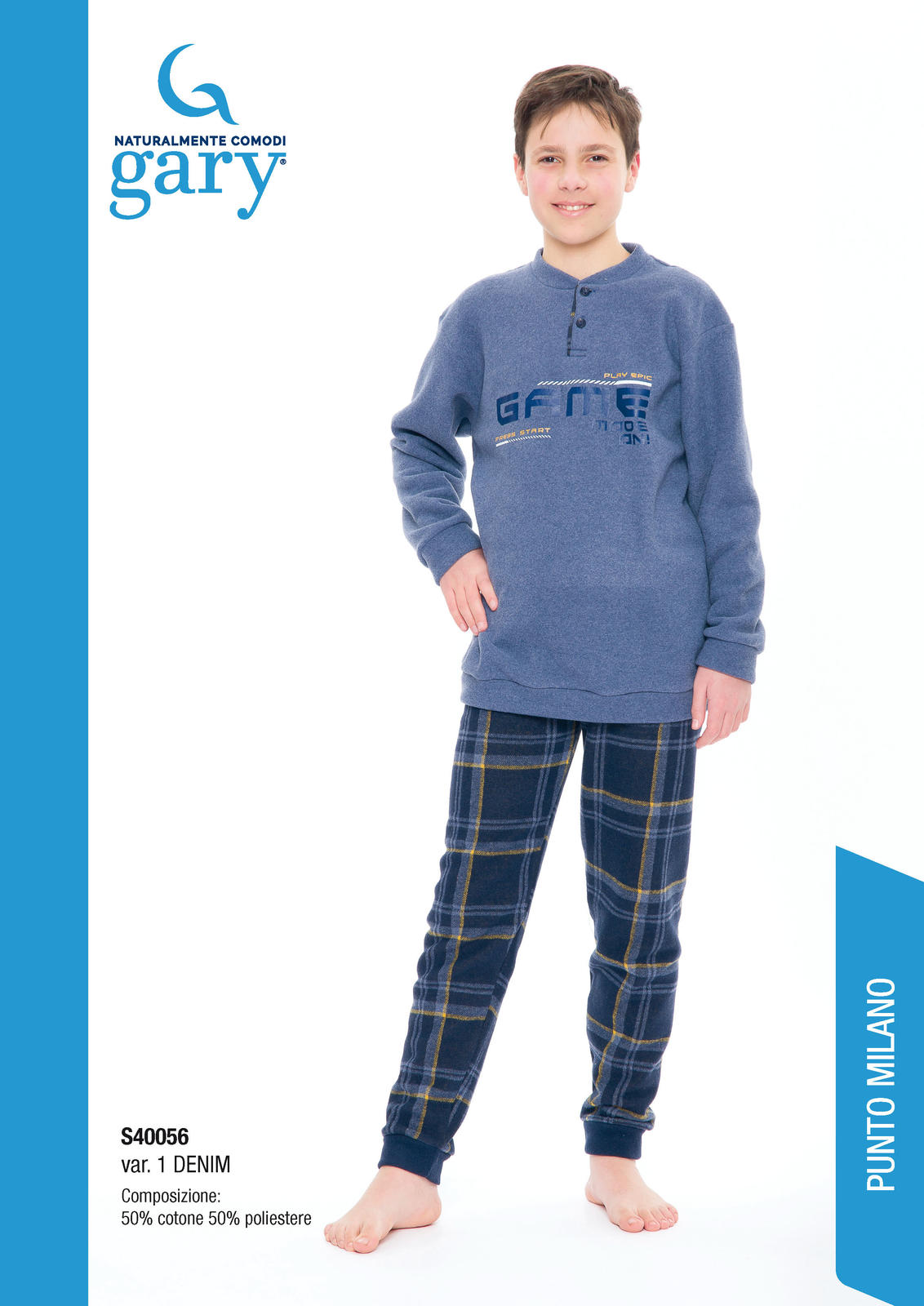 PIGIAMA RAGAZZO M/L S40056 Tellini S.r.l. Ingrosso Abbigliamento